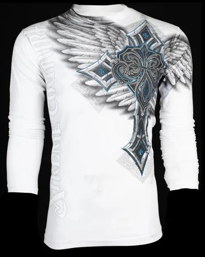 Vista 2 de Xtreme Couture by Affliction - Camiseta de manga larga para hombre Last Blow