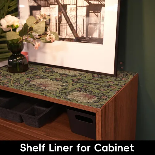 Vista 8 de Vintage Shelf Liner for Kitchen Cabinets Drawer Liner 12in×10ft