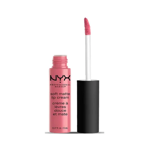 Vista 19 de NYX PROFESSIONAL MAKEUP - Crema labial mate y suave, lápiz labial líquido ligero, Abu Dhabi (rosa profundo-beige)