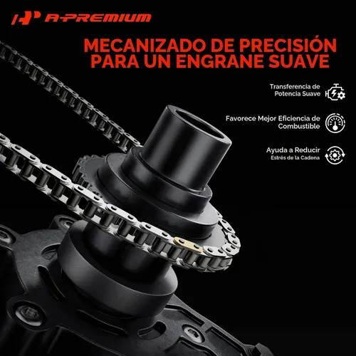 Vista 5 de A-Premium Kit de cadena de distribución del motor con tensor - compatible con SOHC, 6Cyl 3.7L - Compatible con Dodge, Ram, Jeep y Mitsubishi