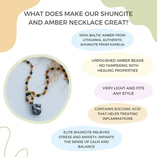 Vista 3 de Karelian Heritage Authentic Baltic Amber Necklace for Women and Men with Tumbled Rich Honey Amber Beads Natural Baltic Amber Jewelry for Adults