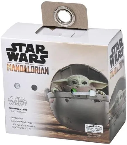 Vista 5 de Accutime Lucasfilm Star Wars Baby Yoda - Juego de reloj digital para niños, luces LED intermitentes, pantalla LCD con auriculares, reloj para niños