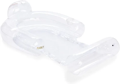Vista 7 de FUNBOY Clear Inflatable Mesh Pool Float 2-in-1 Pool Chair Float & Mesh Water Hammock 53" Pool Hammock Float for Adults Swimming Pool Accessories &