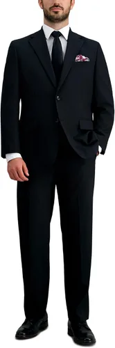 Vista 3 de Haggar JMH Classic Fit Premium Stretch Suit Pantalones y chaquetas separados para hombre Rayas negras