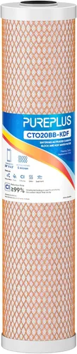 Vista 14 de PUREPLUS Kit de cartuchos de filtro de agua para toda la casa de 5 micras, 50.8 cm x 11.43 cm, con filtro de sedimentos y filtro de bloque de carbón