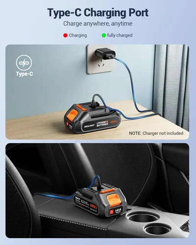 Vista 6 de SEALIGHT - Aspiradora portátil inalámbrica para automóvil, succión de alta potencia