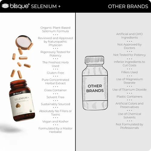 Vista 5 de Blisque - Selenio orgánico para apoyo tiroideo, sistema inmunológico y salud cardíaca con semillas de mostaza orgánicas Auténtico y natural 90