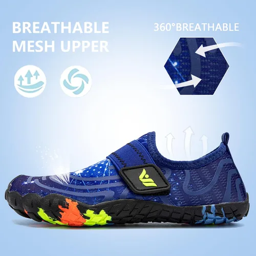 Vista 4 de CIOR Zapatos de agua para niños y niñas, cómodos zapatos deportivos con punta cerrada, sandalias deportivas para caminar