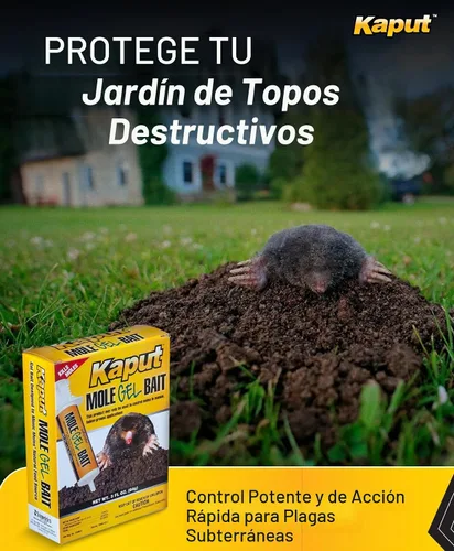 Vista 6 de Kaput Cebo de gel para topos, listo para usar, mata lunares de warfarina para césped para control de roedores, inyección directa de túnel