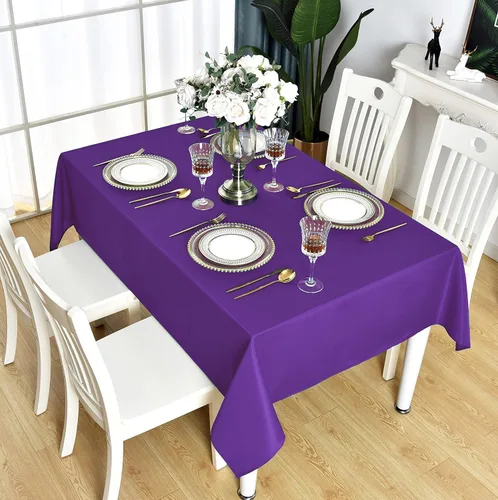 Vista 36 de Mantel Cuadrado Verde Manzana Impermeable Resistente a las Manchas Sin Arrugas Mantel de Mesa de Poliéster 210GSM Limpiable Cubierta de Mesa