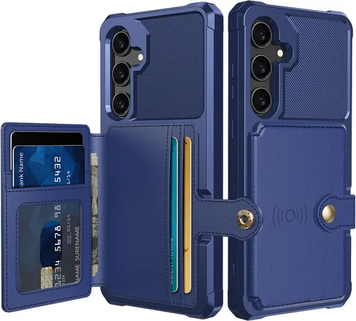 Vista 66 de Funda para Samsung Galaxy S21 Ultra con tarjetero, compatible con soporte magnético para automóvil, resistente a los golpes, resistente, suave, TPU