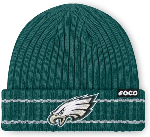 Vista 5 de FOCO NFL - Gorro acanalado con logotipo de equipo de la NFL para hombre