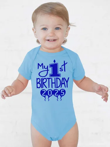 Vista 3 de Reaxion Traje de cuerpo entero hecho a mano para bebé niño y niña, mi primer cumpleaños 2024