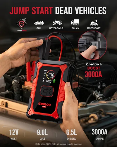 Vista 2 de GOOLOO A3 Pro 12V 3000A Arrancador portátil del salto del coche