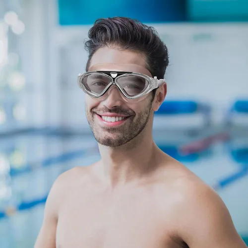 Vista 6 de OutdoorMaster Máscara de natación - Máscara de natación de visión amplia y gafas antivaho impermeable A-Negro