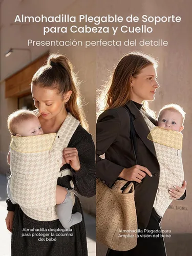 Vista 6 de GROWNSY Portabebés para recién nacidos a niños pequeños, ligero, ergonómico de 7-44 libras, portabebés para recién nacidos con soporte