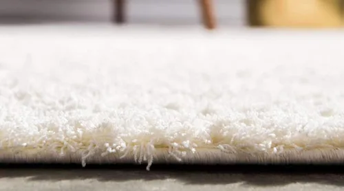 Vista 4 de Unique Loom Studio Solid Shag Collection - Alfombra urbana, moderna, supersuave y de felpa (5' 0x8', rectangular, blanco)