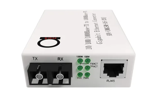 Vista 7 de Convertidor de medios de fibra Gigabit del SC del solo modo a Ethernet RJ45