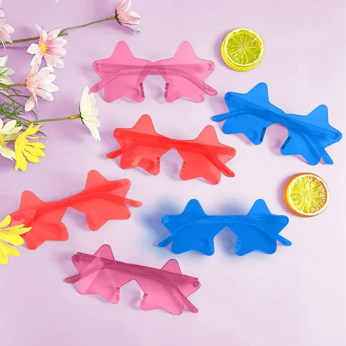 Vista 4 de RTBOFY 12Pcs Star Sunglasses for Women Candy Party Sunglass Bachelorette Sunglasses Star Party Favors Halloween Sunglasses