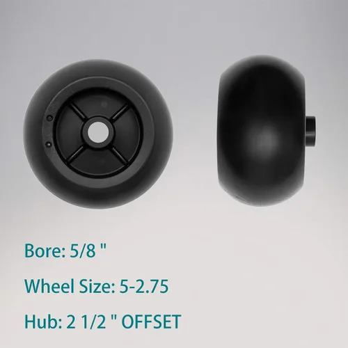 Vista 5 de Kit de ruedas antidescascarillado para cortacésped compatible con Bad Boy 022-5234-98 Exmark 103-4051 103-7263 y muchos con diámetro de eje de 5/8