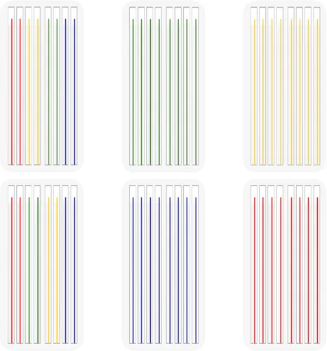 Vista 8 de BAYTORY 960 piezas de cinta resaltadora transparente reutilizable, pestañas adhesivas transparentes para anotar libros, tiras largas de resaltado