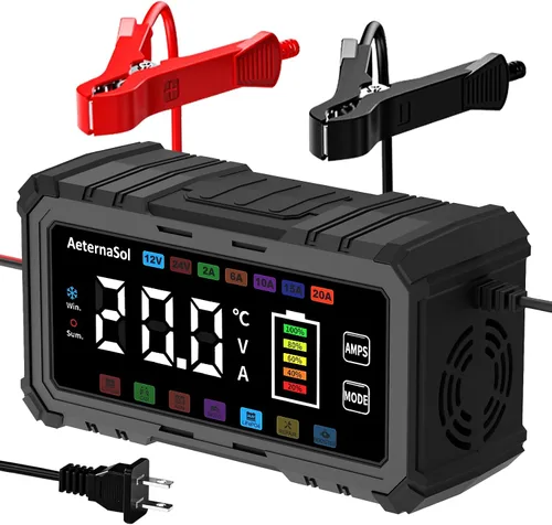 Vista 11 de Cargador de batería de coche inteligente 12A, cargador de mantenimiento de 12V 12A