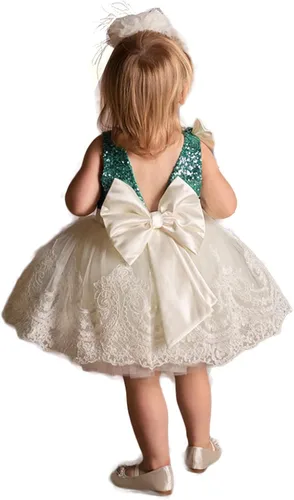 Vista 2 de NNJXD - Vestido de princesa de tul con flores, para usar en bodas, para niñas pequeñas y bebés