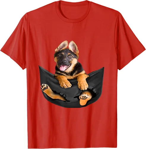 Vista 103 de Dog Lovers Gifts - Camiseta divertida con cara de perro con bolsillo, Negro, S