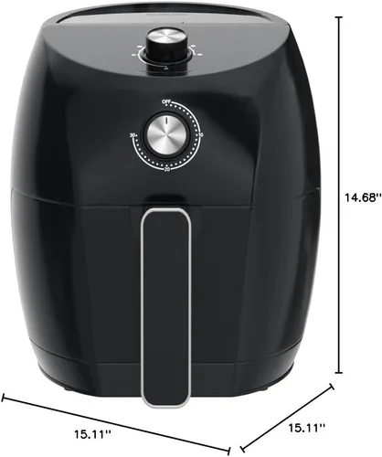 Vista 7 de Crux Freidora de aire manual de 3.7 cuartos de galón, precalentamiento más rápido, sin aceite, comida rápida y saludable cocinada uniformemente cada