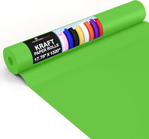 Vista 19 de Crown Display Rollo de papel kraft negro de 17.75 x 1320 pulgadas (110 pies), papel de regalo kraft perfecto como papel de envío, rollo de papel