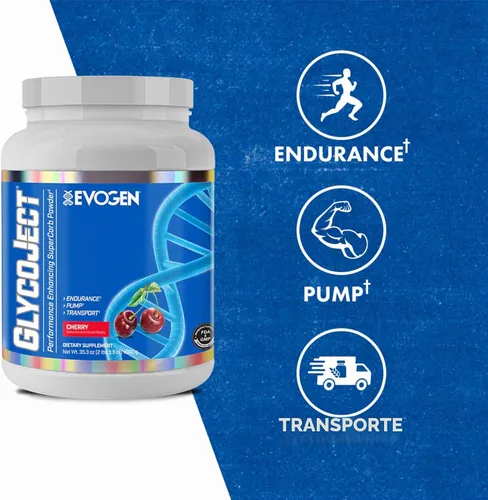 Vista 2 de Evogen GlycoJect Polvo de carbohidratos Extreme Karbolyn® Cereza 36 porciones..