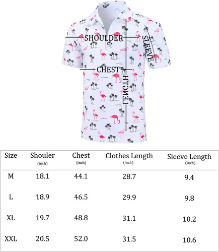 Vista 7 de Idgreatim Camisa polo hawaiana con cremallera para hombre, absorbe la humedad, manga corta, para golf, tallas S-XXL
