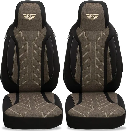 Vista 13 de BREMER SITZBEZÜGE Motorhome seat covers for Knaus Live TI PLKT201 PLKT201 - Negro/Gris