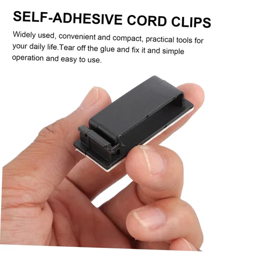 Vista 9 de Hemobllo Ganize Your Desk - 10 clips organizadores de cables autoadhesivos para auriculares, cables de cargador de teléfono