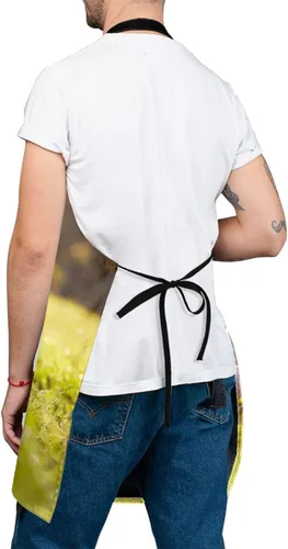 Vista 3 de Delantal personalizado con foto, delantal de chef de cocina personalizado para mujeres y hombres, delantal personalizado con nombre impermeable