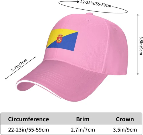 Vista 5 de QIZYOQA Flag of Gran Canaria Baseball Cap for Men Women Outdoor Adjustable Dad Hat