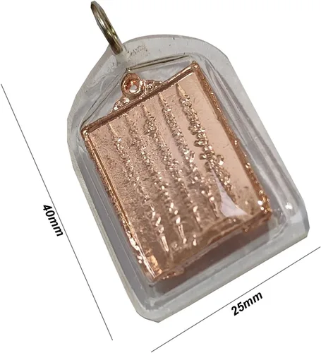 Vista 4 de Amuleto tailandés Buda colgante mágico sagrado para hombres mujeres Arjan Nu Kanpai Yantra 5 filas NAT collares ricos., Metal y plástico