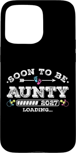 Vista 31 de Soon to Be Aunty 2027 Loading for Pregnancy Announcement Case for iPhone 17