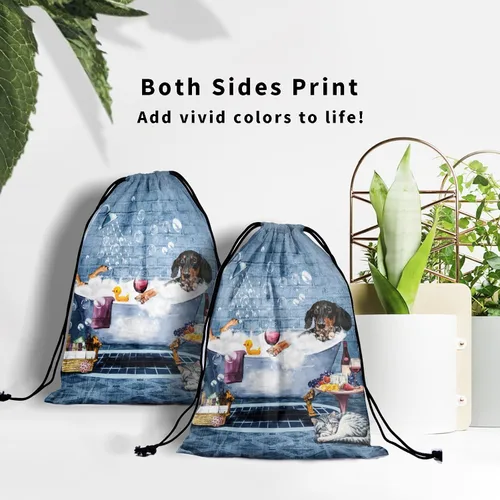 Vista 42 de Bolsa de agarre de gimnasia de piel de animal, bolsa de gimnasia con cordón ajustable, bolsa de cuerda para fauna silvestre, Mariposas Galaxy