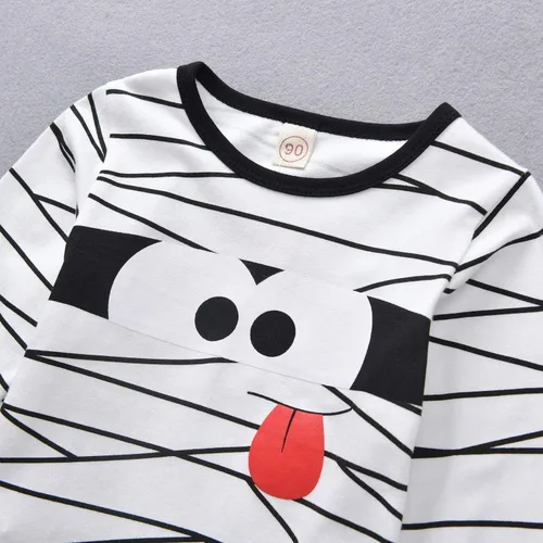Vista 4 de Aalizzwell Traje a juego de Halloween para bebés y niñas Camisa de momia