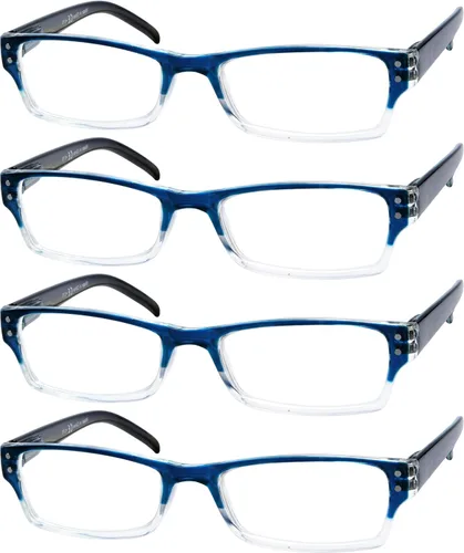 Vista 9 de Eyekepper Lentes de lectura, paquete de 4 lentes de sol de lectura para mujeres y hombres, lentes de lectura bajo el sol, lentes de lectura de dos