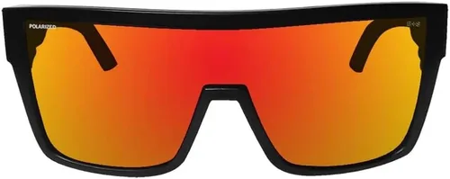 Vista 3 de IBEX The GOAT - Lentes de sol de seguridad, polarizados, certificado ANSI Z87+, protección Ultra UV 400, lentes de espejo y montura negra