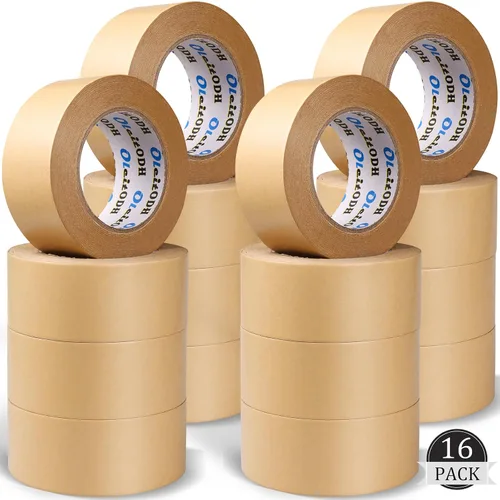 Vista 14 de Oleitodh 36 rollos de cinta de embalaje marrón con dispensador, cinta de envío resistente de 1.88 pulgadas x 60 yardas, repuestos de cinta