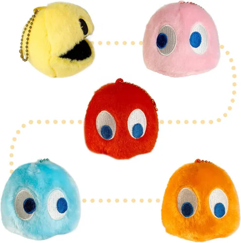 Vista 5 de Bonito llavero de felpa de juego, juguete de peluche fantasma, animales de peluche suaves y lindos de 3 pulgadas, decoraciones de tus bolsos