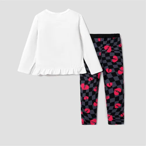 Vista 2 de L.O.L. Surprise! Toddler Girl Clothes A-Line Ruffle Long Sleeve Allover Pants 2PCS Fall Outfit