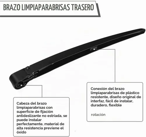 Vista 4 de Juego de tuercas de limpiaparabrisas trasero, repuesto para Chevrolet Chevy Traverse 2009-2016, conjunto de limpiaparabrisas trasero con accesorios