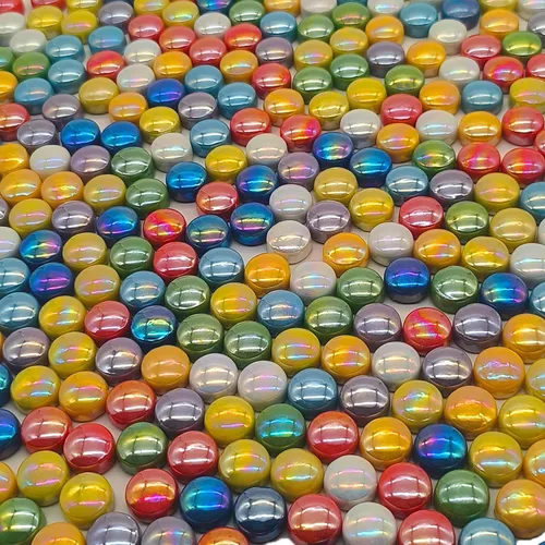 Vista 8 de Mosaico redondo para manualidades, 0.472 in, piezas de mosaico de vidrio de colores surtidos para suministros de arte, kit de fabricación de mosaico