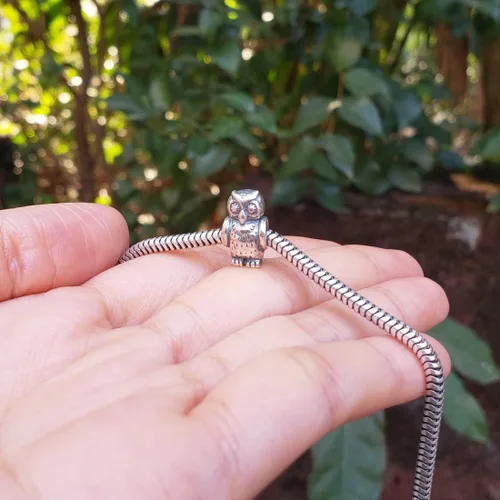 Vista 8 de Adabele 1 pieza auténtica de plata de ley 925 búho encanto sabiduría animal animal grano apto Pandora todos los demás europeos encanto pulsera
