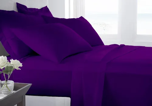 Vista 12 de Juego de ropa de cama de lujo de 4 piezas, 800 hilos, 100% algodón ultra suave, color negro, juego de ropa de cama transpirable de algodón de fibra