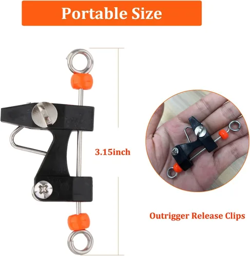 Vista 4 de Clips de liberación Outrigger Downrigger Clips para Trolling